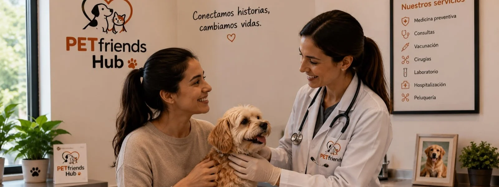 imagen de una persona cuidando una mascota adoptada en pet friends hub